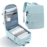 Multi-Compartment Travel Backpack with Shoe Storage and Wet-Dry Separation (Light Blue)31cm(L)*17cm(W)*42cm(H)