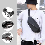 Versatile Crossbody/Fanny Pack for Men - Lightweight and Large Capacity (Black)