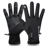 Touchscreen Winter Gloves|Waterproof, Windproof Thermal Gloves for Men Q9063  L size Black