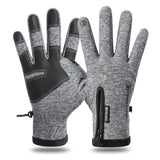 Touchscreen Winter Gloves|Waterproof, Windproof Thermal Gloves for Men Q9063  L size Grey