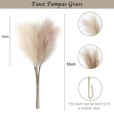 20 sticks Natural White Pampas Grass Bouquet - 21.65'' Fluffy Dried Pampas for Home Decor and Events