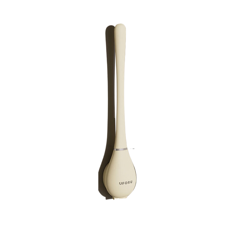 Cream white baseball-shaped toilet brush 8cm * 42.5cm