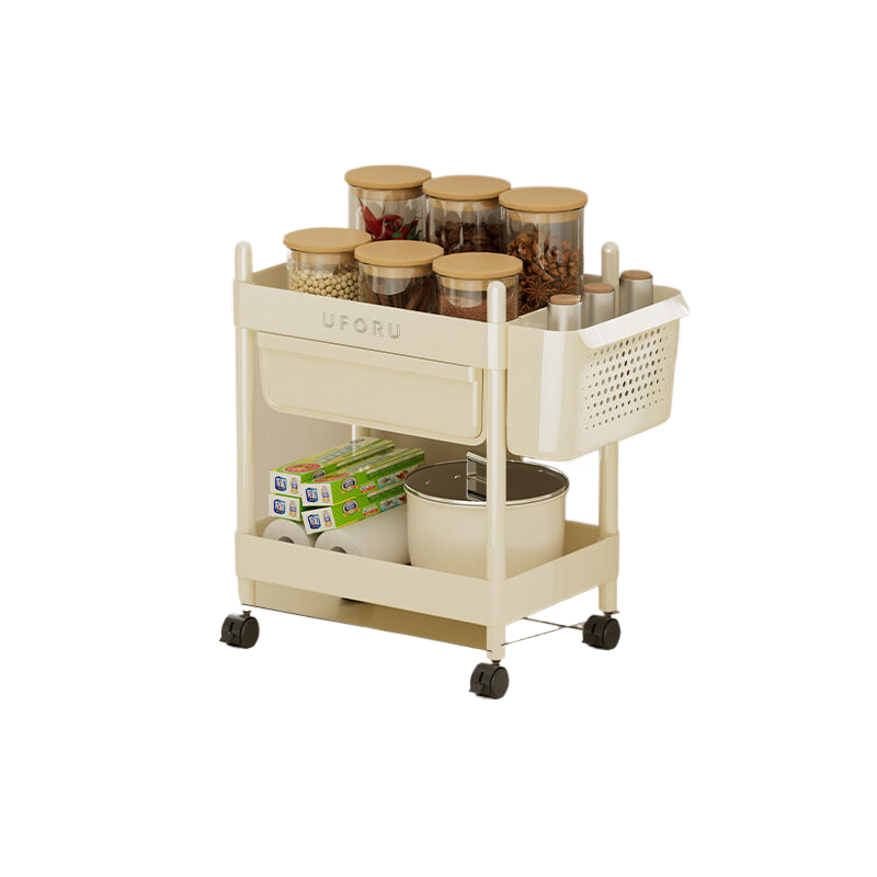 2-layer multifunctional storage rack (with hanging basket)