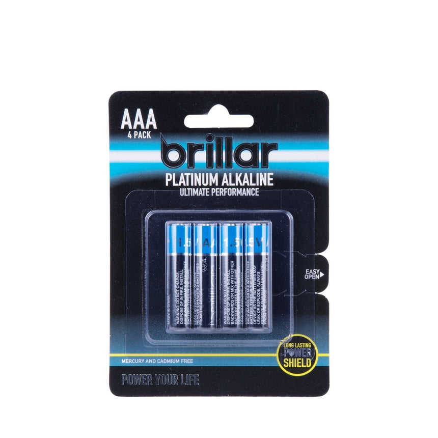 4pk Long Lasting Premium Alkaline AAA Batteries