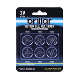 Brillar Lithium Button Cell Batteries 6pk