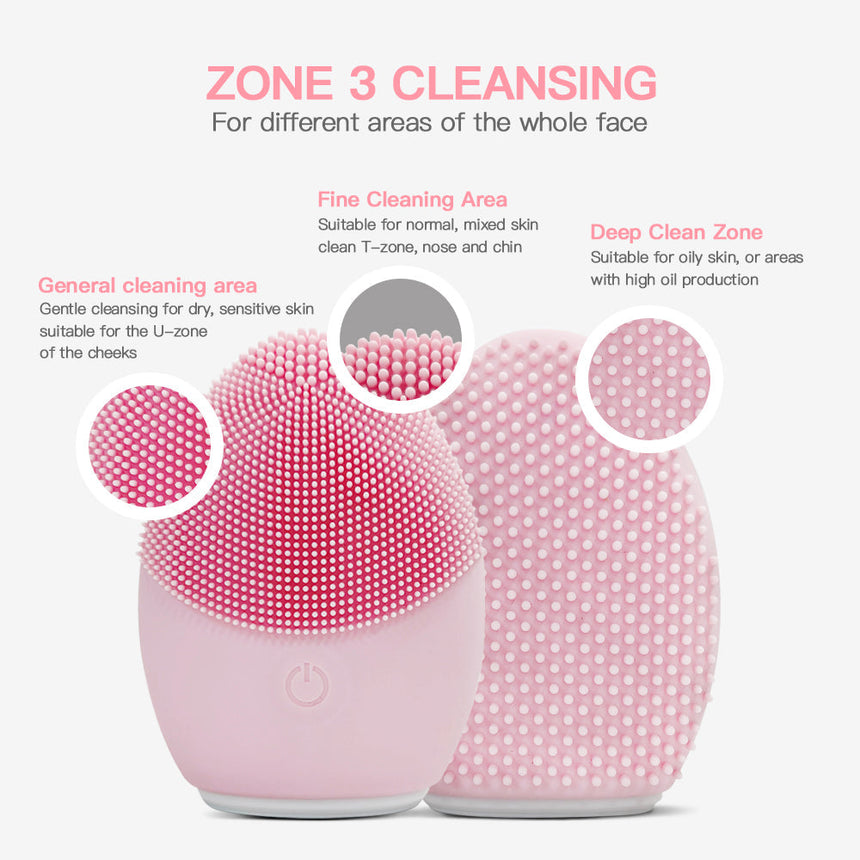 Clevinger 3 Brushes Types Silicone Facial Cleanser