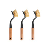 3 x Clevinger Eco Cleaning Bamboo Dish Brush