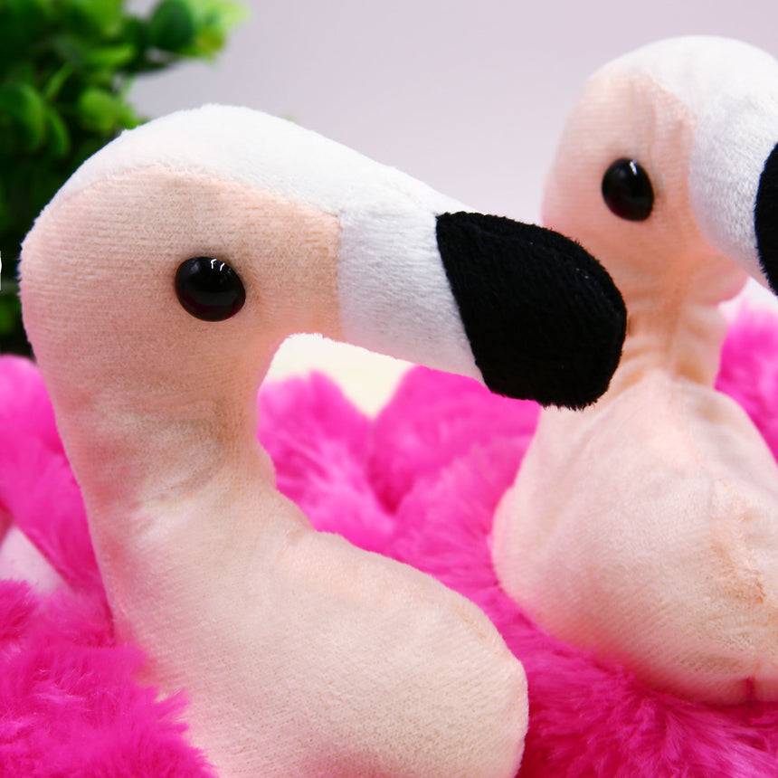 Fluffy Flamingo Slippers for Kids Size Medium 32/33 EUR