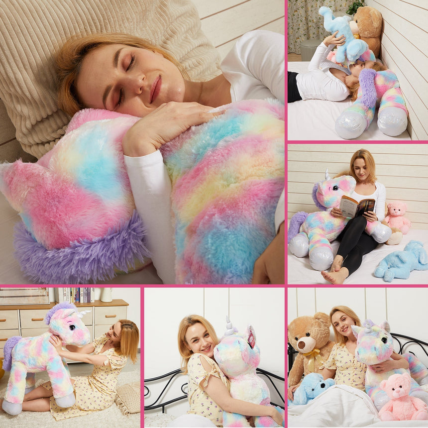 105cm Jumbo Lying Unicorn Soft Plush Toy