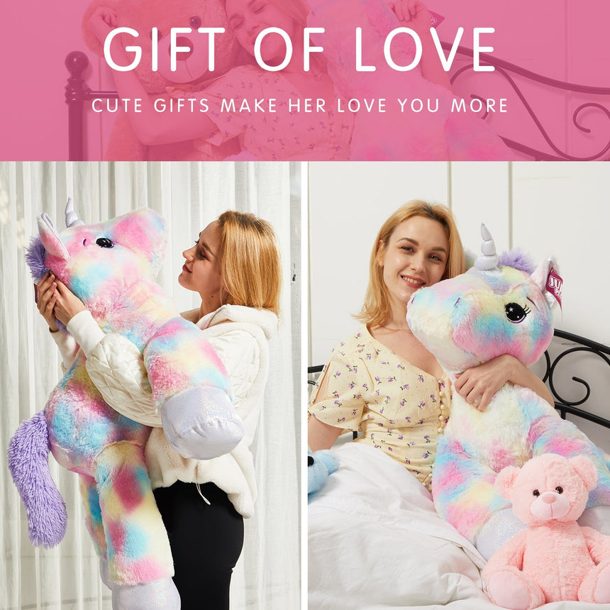 105cm Jumbo Lying Unicorn Soft Plush Toy