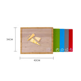 Bamboo Chopping Board With 5 Inserts