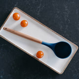 2 pcs Beechwood & silicone ladle navy