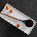 2pcs Beechwood & silicone ladle charcoal