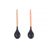 2pcs Beechwood & silicone spoon charcoal