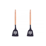 2pcs Beechwood & silicone turner charcoal