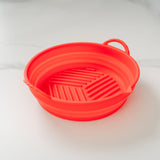 Collapsible Silicone Air Fryer Oven Microwave Liner Round