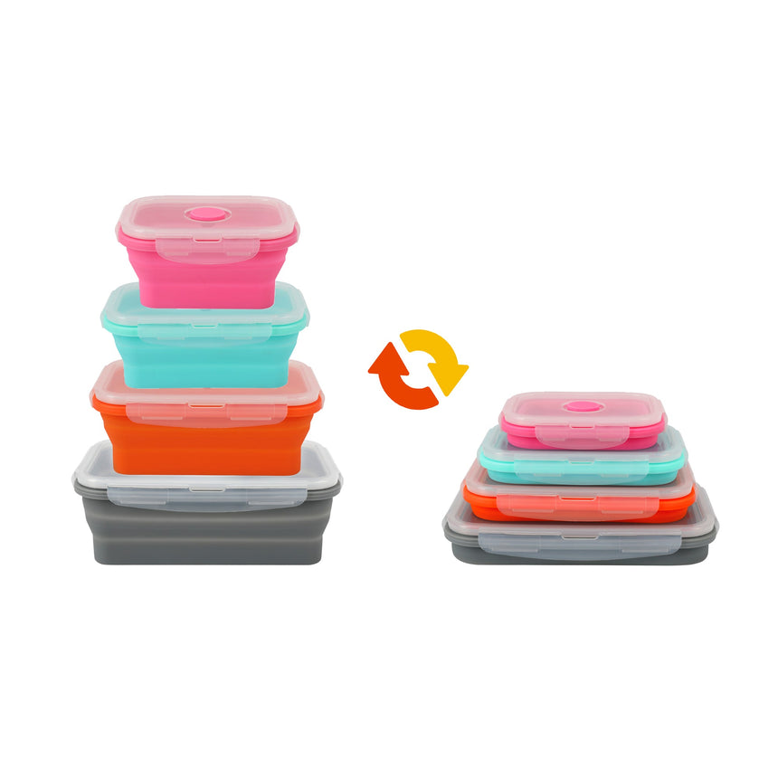 Cook Easy Set of 4 Collapsible Silicone Storage Container