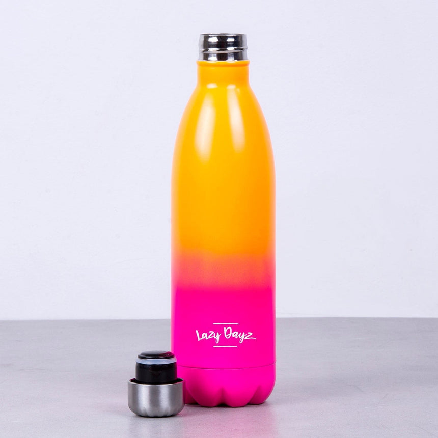 Lazy Dayz Jumbo Drink Bottle 1L - Orange Pink Ombre