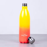 Lazy Dayz Jumbo Drink Bottle 1L - Yellow Peach Ombre