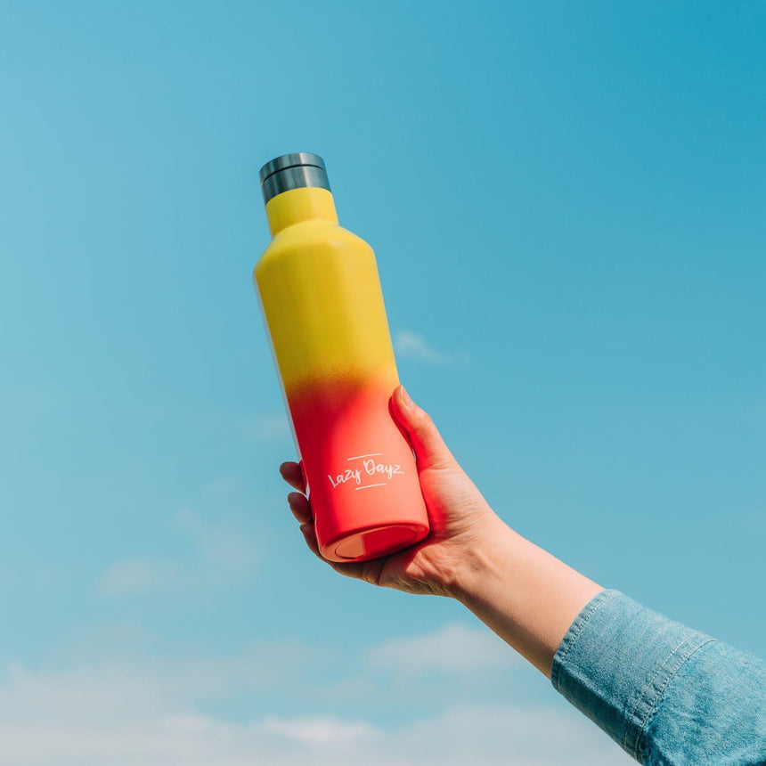 Lazy Dayz Spartan Drink Bottle 480ml - Yellow Peach Ombre