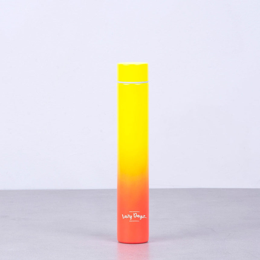 Lazy Dayz 300ml Slimline Insulated Drink Bottle - Yellow Peach Ombre