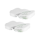 2 x Bamboo Memory Foam Pressure Relief Seat Cushion