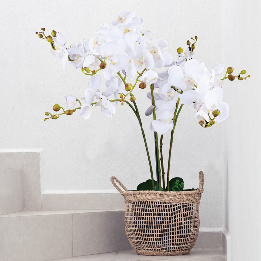 90cm Faux Artificial Home Decor Potted Orchid Plant