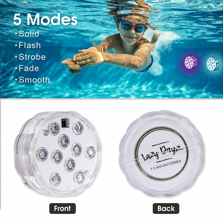 Lazy Dayz 13 Colors LED Remote Pool Light 6 Pack