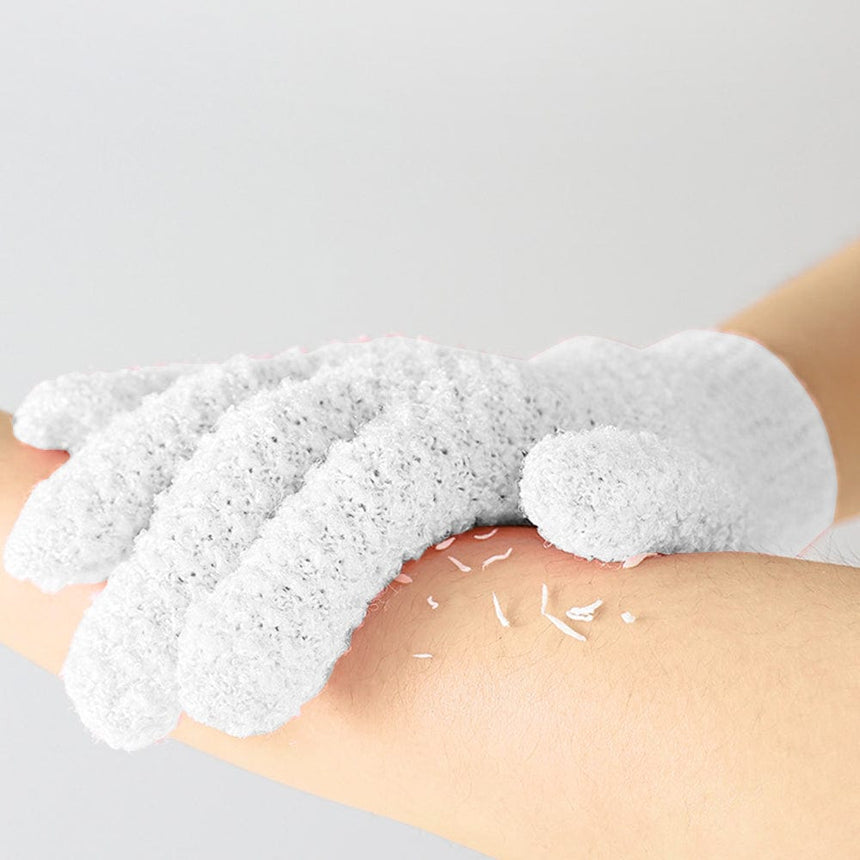 LIVING TODAY Exfoliating Gloves White