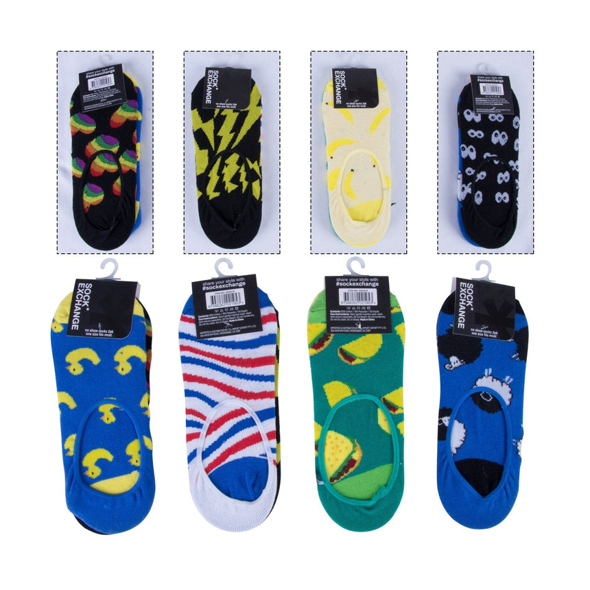 8 Pairs Unisex Novelty No Show Sock Cotton #1