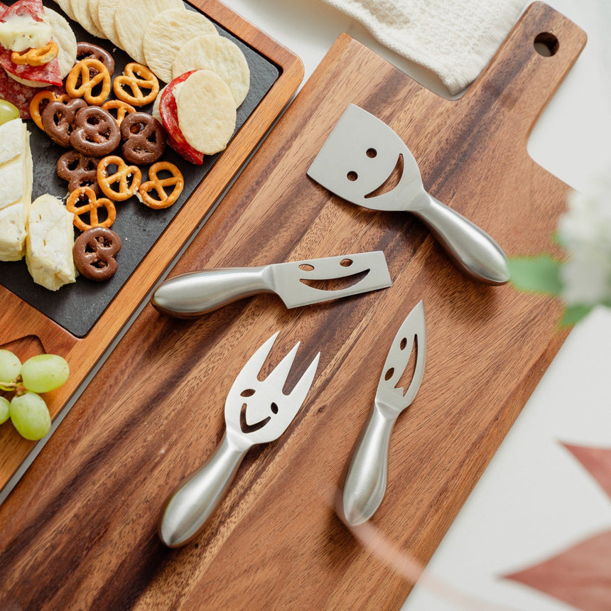 Clevinger Smiley 4 Piece Stainless Steel Cheese Knife Set