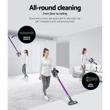 Devanti Stick Vacuum Cleaner Bagless Cordless 120W Purple